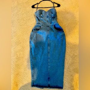 Denim fitted dress💎